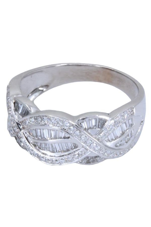 BAGUE DIAMANTS ENTRELACÉE — vue 3