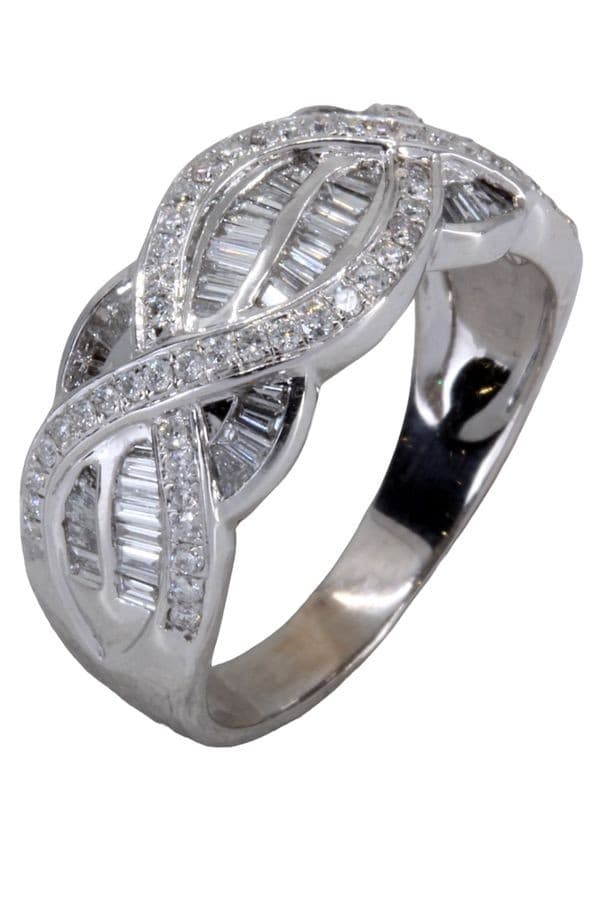 BAGUE DIAMANTS ENTRELACÉE — vue 4