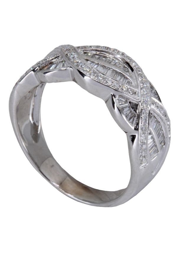 BAGUE DIAMANTS ENTRELACÉE — vue 6