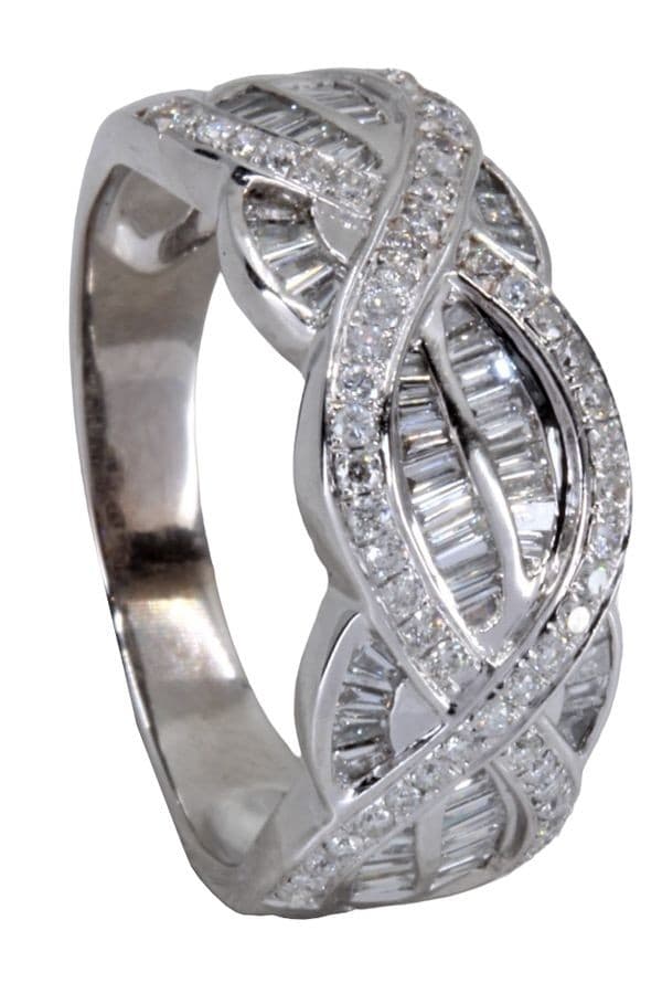 BAGUE DIAMANTS ENTRELACÉE — vue 5