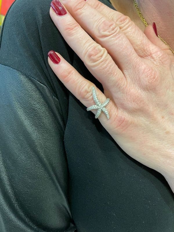 BAGUE ARGENT ÉTOILE DE MER — vue 2