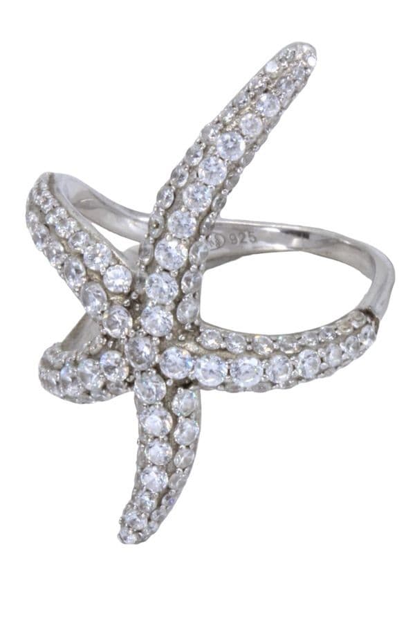 BAGUE ARGENT ÉTOILE DE MER — vue 3