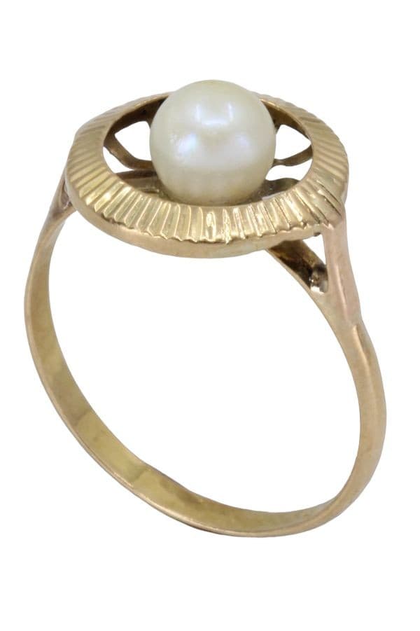 BAGUE PERLE ANNÉES 50' — vue 6