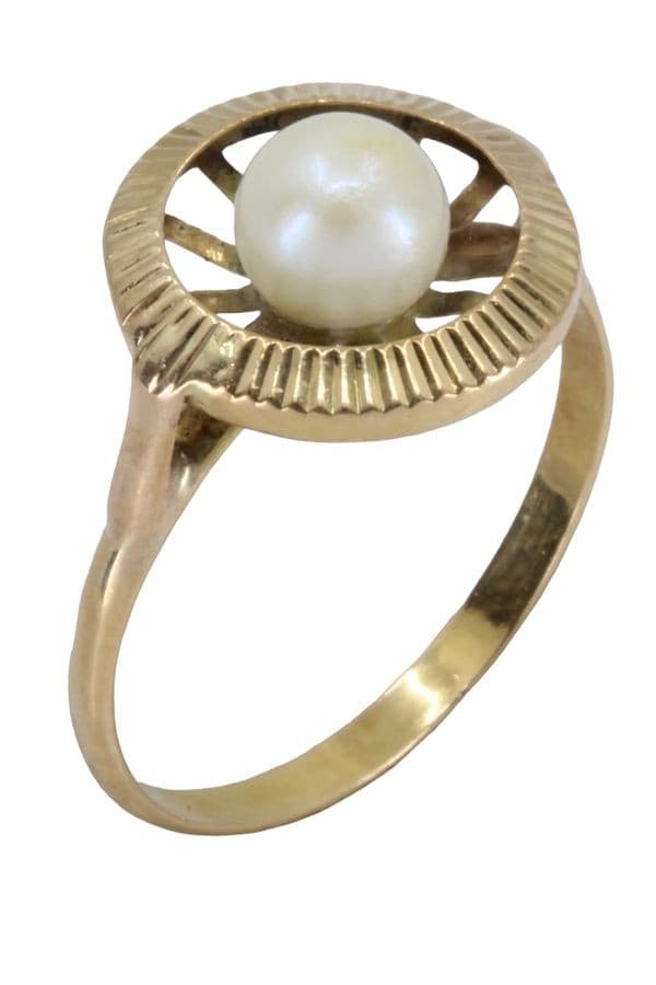 BAGUE PERLE ANNÉES 50' — vue 4