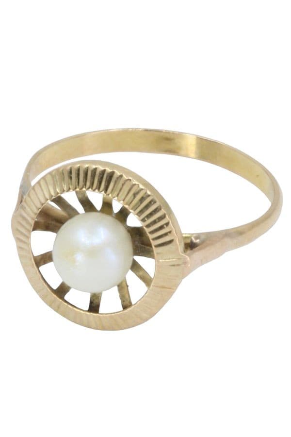 BAGUE PERLE ANNÉES 50' — vue 3