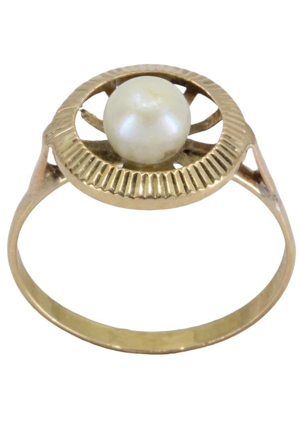 BAGUE PERLE ANNÉES 50' — vue 1