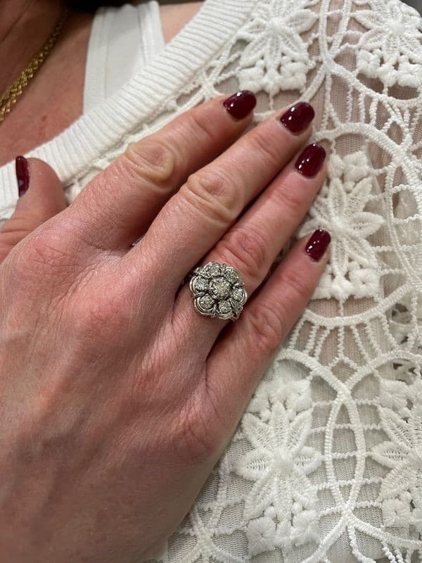 BAGUE FLEUR DIAMANTS — vue 2