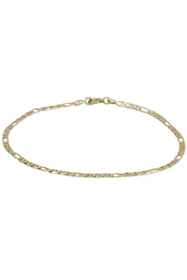 BRACELET MAILLE FIGARO ALTERNÉE — vue 1