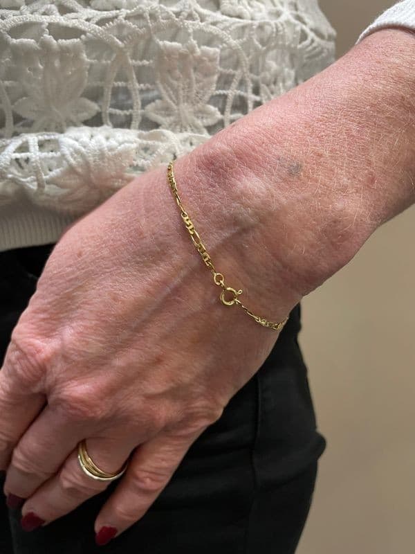 BRACELET MAILLE FIGARO ALTERNÉE — vue 2