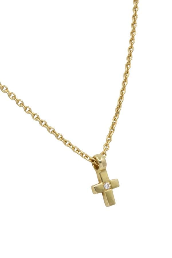 COLLIER CROIX DIAMANT — vue 3