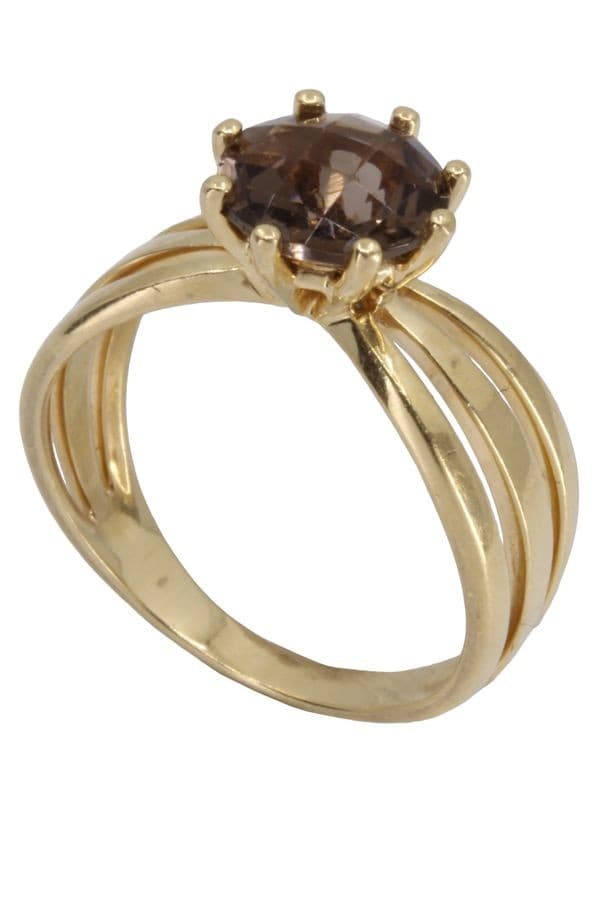 BAGUE MODERNE QUARTZ FUMÉ — vue 6
