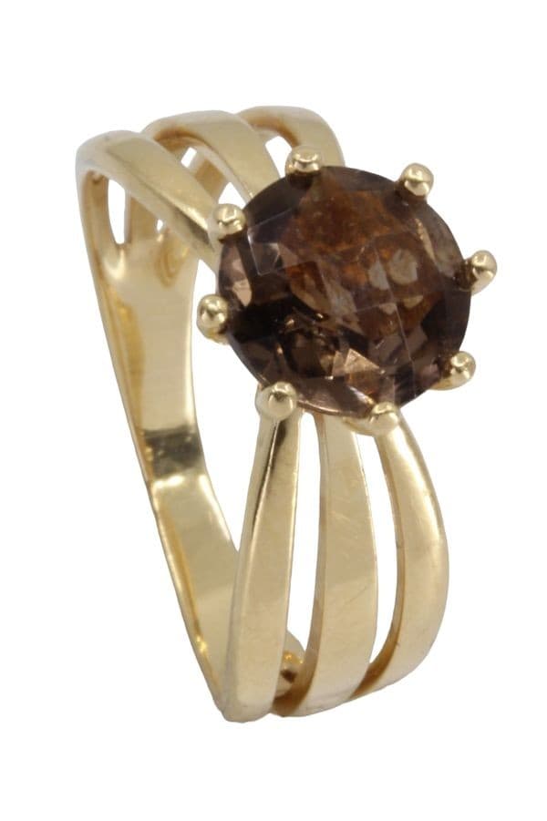 BAGUE MODERNE QUARTZ FUMÉ — vue 5