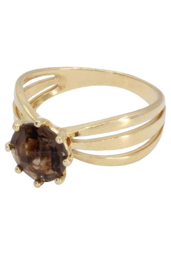 BAGUE MODERNE QUARTZ FUMÉ — vue 3