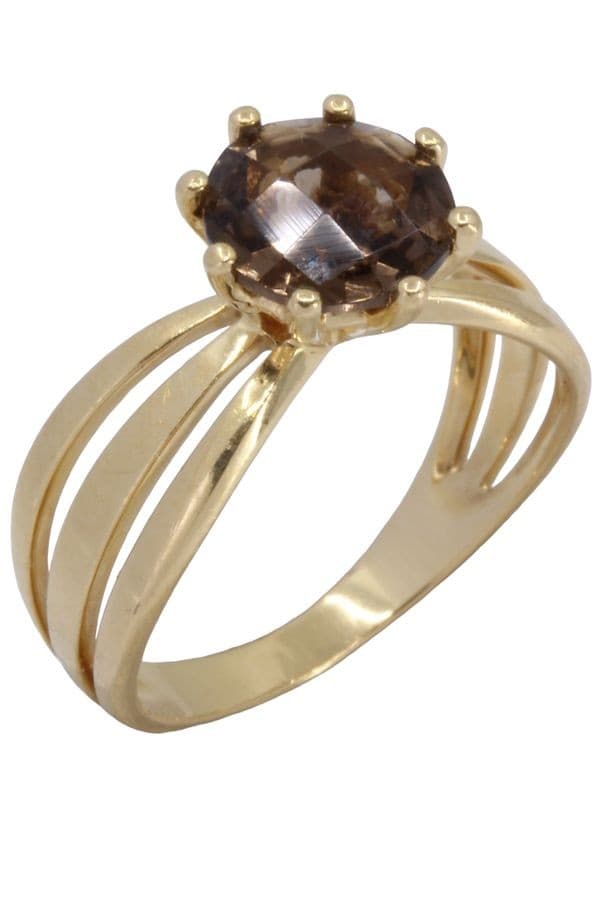 BAGUE MODERNE QUARTZ FUMÉ — vue 4