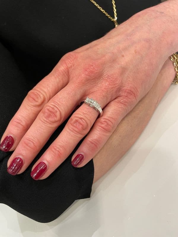 BAGUE JARRETIÈRE MODERNE DIAMANTS — vue 2