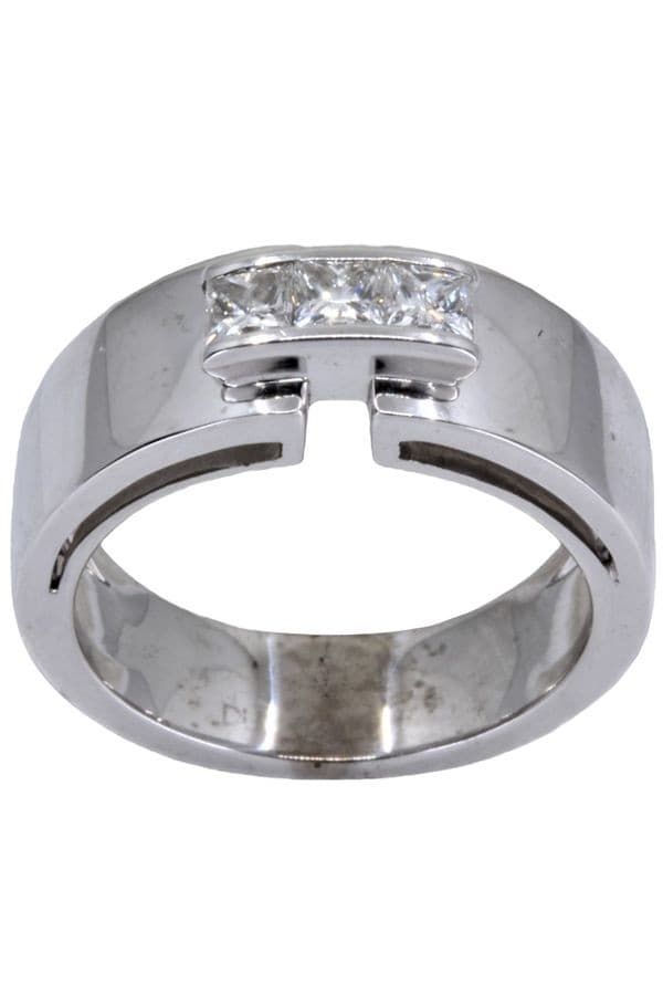 BAGUE LIEN DIAMANTS PRINCESSES — vue 1