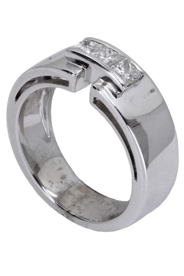 BAGUE LIEN DIAMANTS PRINCESSES — vue 4