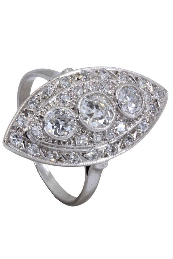 MARQUISE DIAMANTS STYLE ART-DÉCO — vue 4