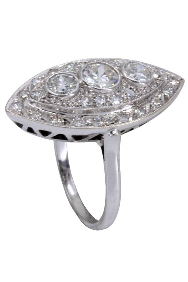 MARQUISE DIAMANTS STYLE ART-DÉCO — vue 5