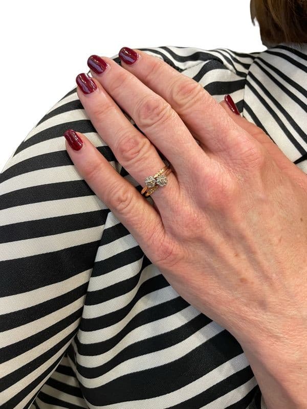 BAGUE DIAMANTS NAPOLÉON III — vue 2
