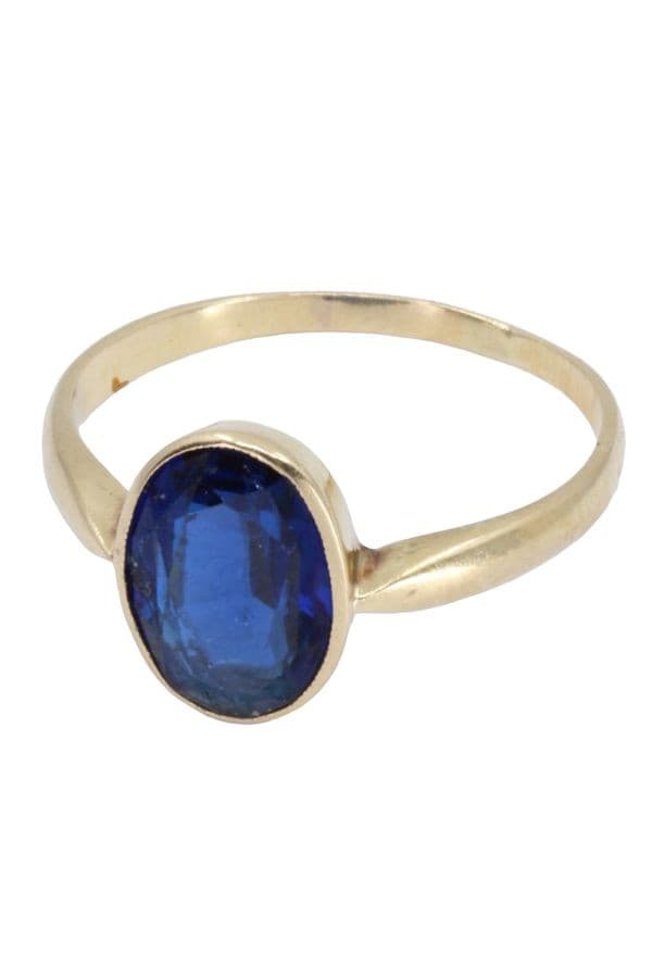 BAGUE ANCIENNE SAPHIR — vue 3