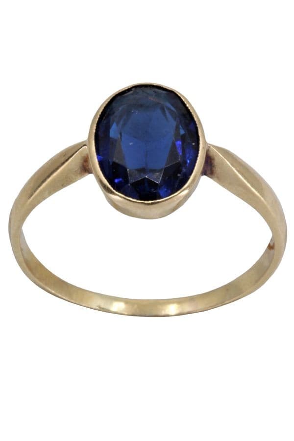 BAGUE ANCIENNE SAPHIR — vue 1