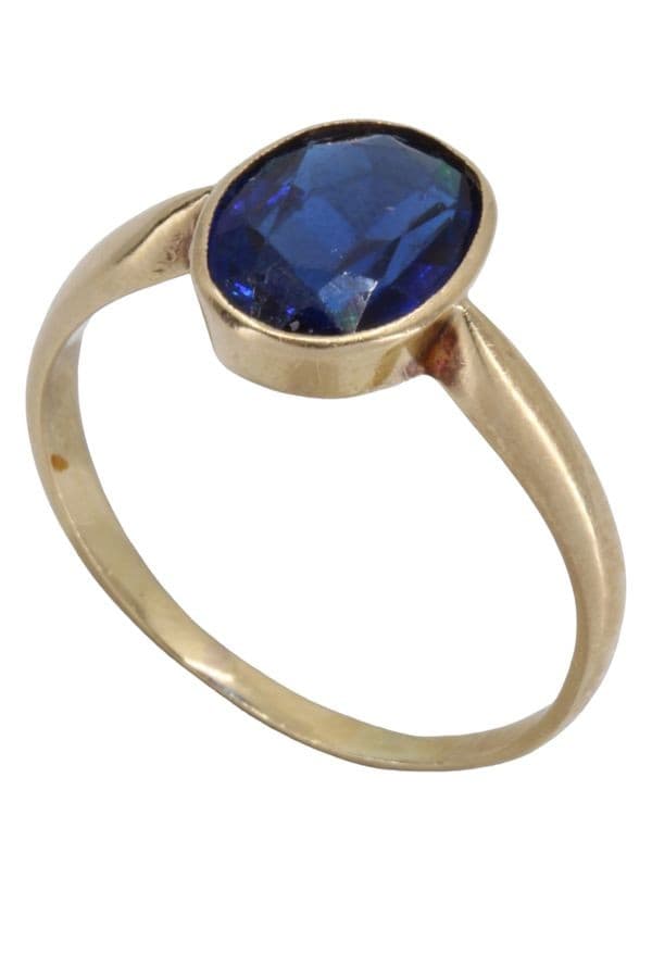 BAGUE ANCIENNE SAPHIR — vue 6