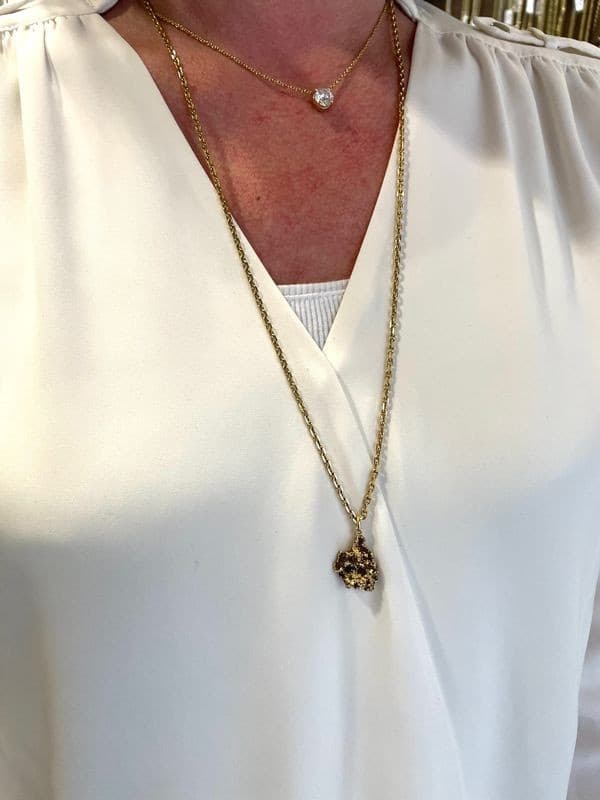 PENDENTIF PÉPITE NATURELLE — vue 2