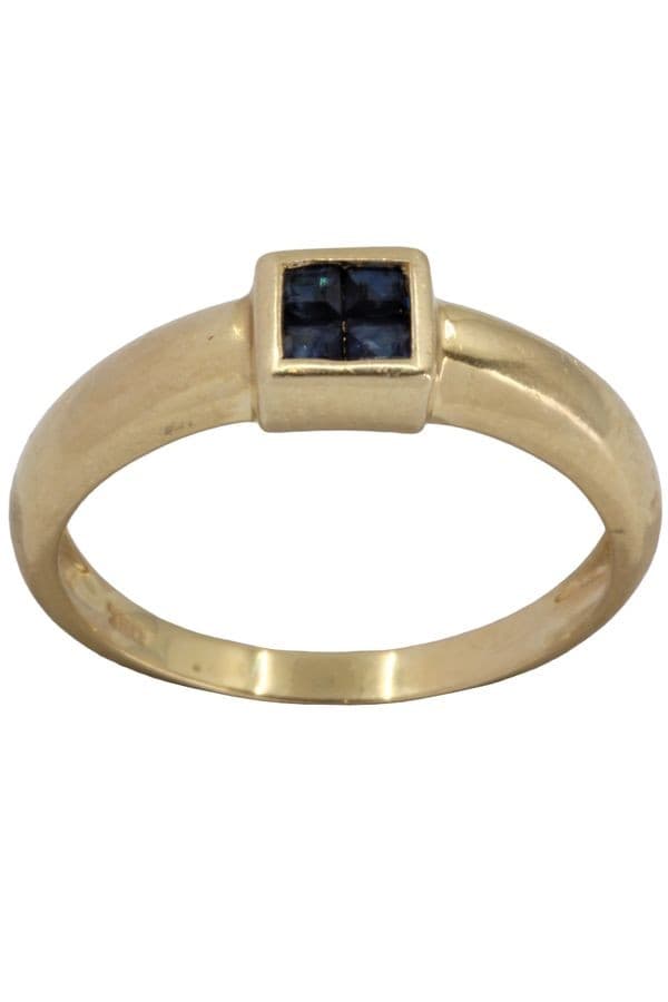 BAGUE MODERNE SAPHIRS — vue 1