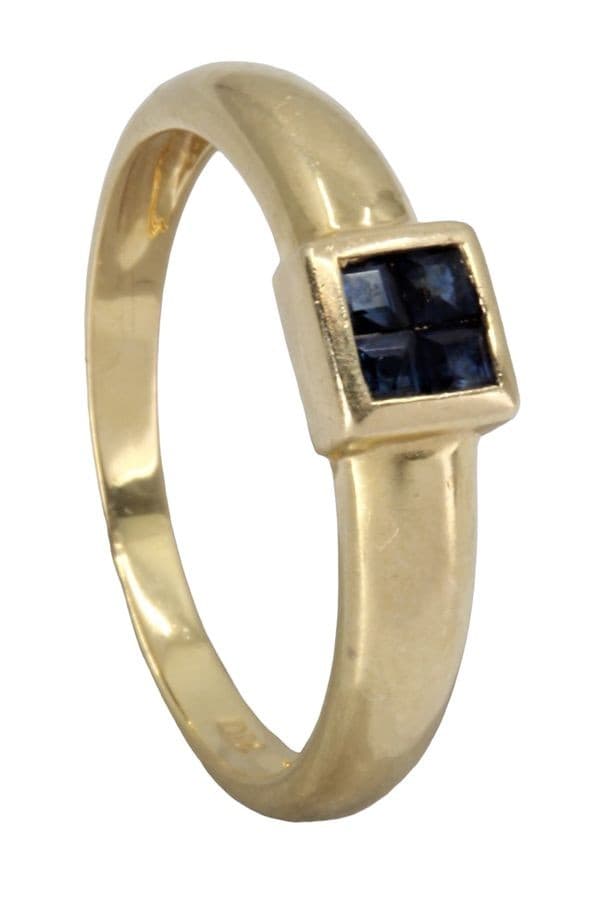 BAGUE MODERNE SAPHIRS — vue 5