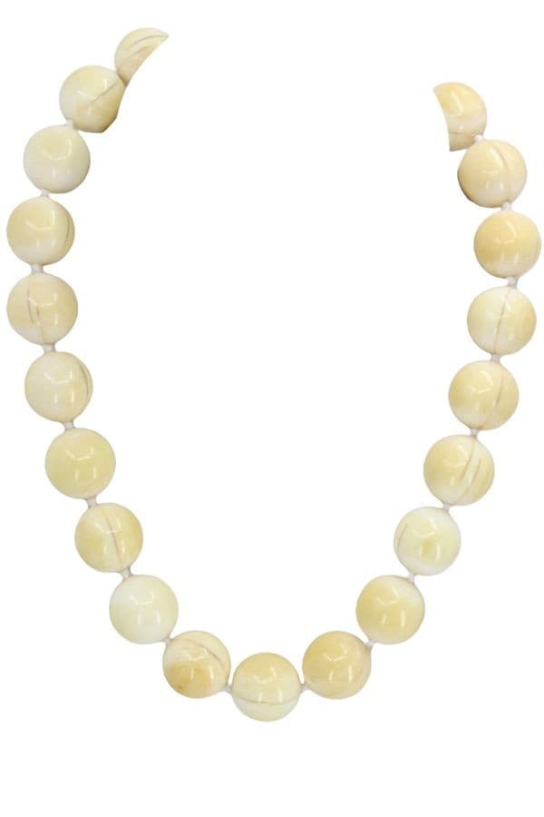 COLLIER BOULES EN IVOIRE — vue 1