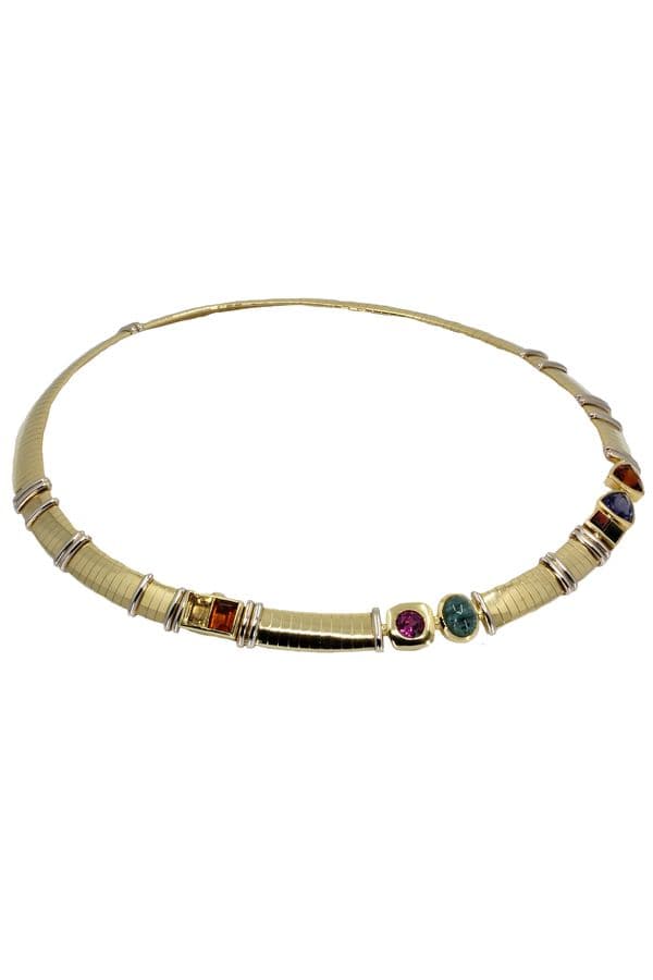 COLLIER PIERRES FINES OMÉGA