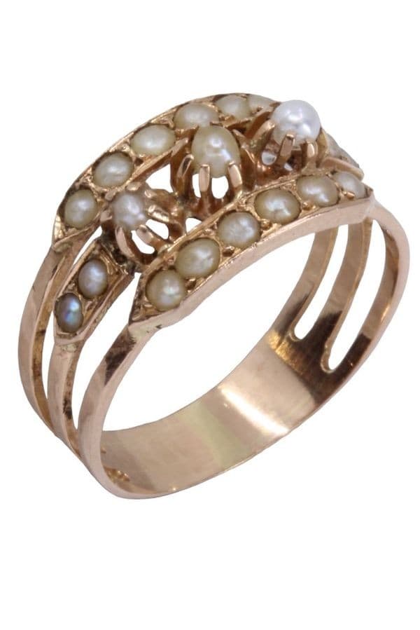 BAGUE NAPOLÉON III PERLES — vue 4