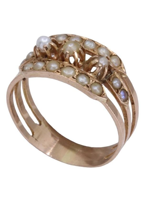 BAGUE NAPOLÉON III PERLES — vue 6