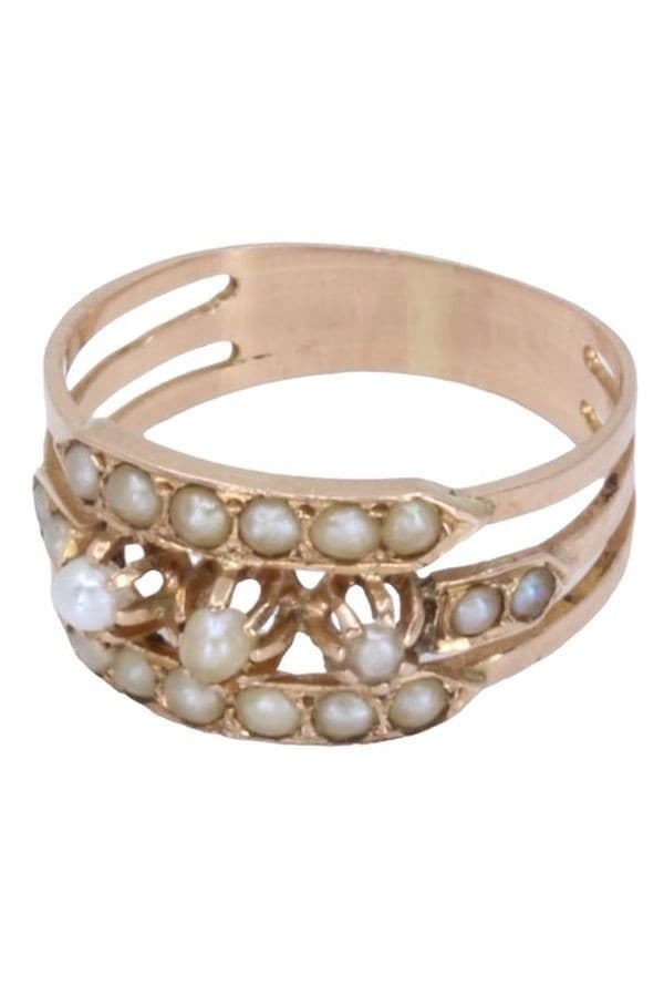 BAGUE NAPOLÉON III PERLES — vue 3