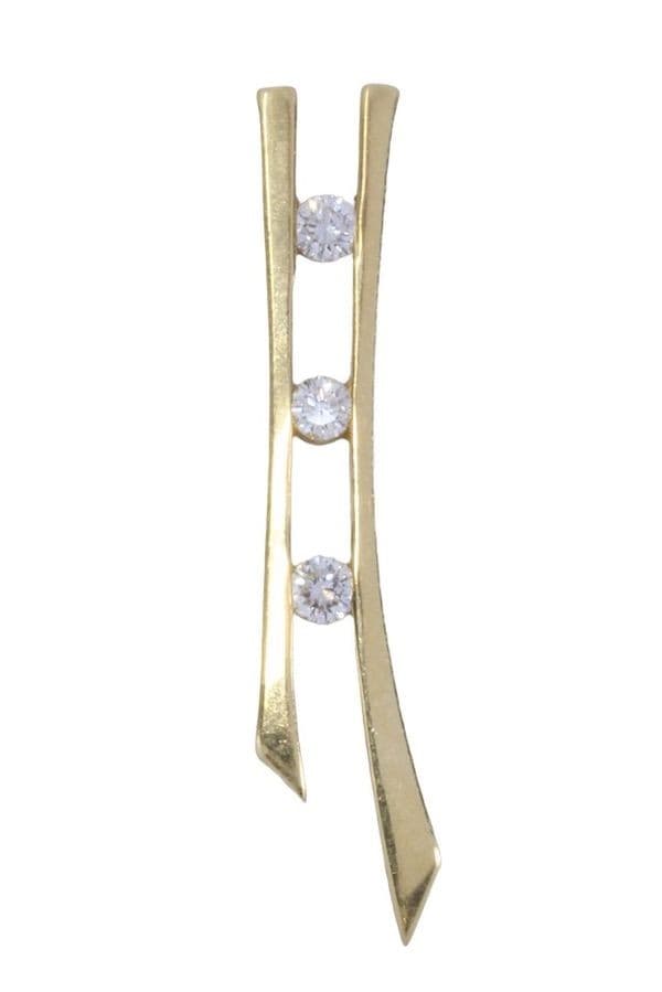 PENDENTIF TRILOGIE DIAMANTS — vue 1