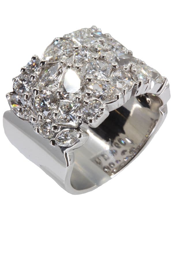 BAGUE COMPOSITION DIAMANTS — vue 2