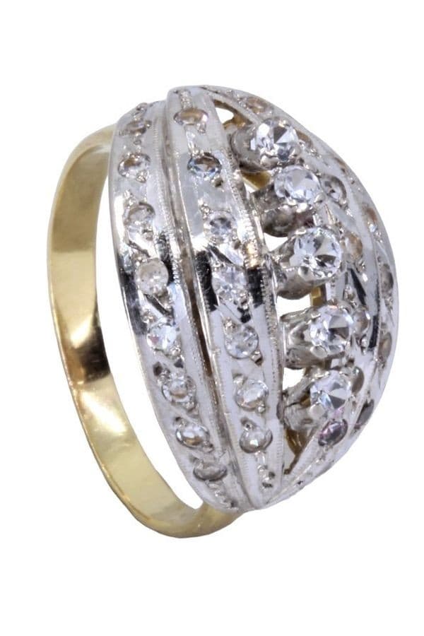 BAGUE ART-NOUVEAU PIERRES DU RHIN — vue 5