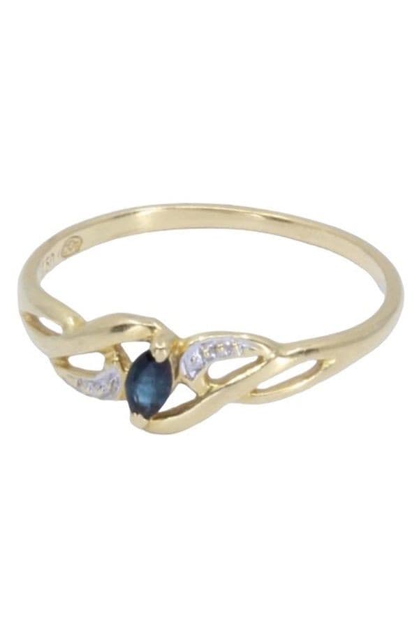 BAGUE MODERNE SAPHIR — vue 3