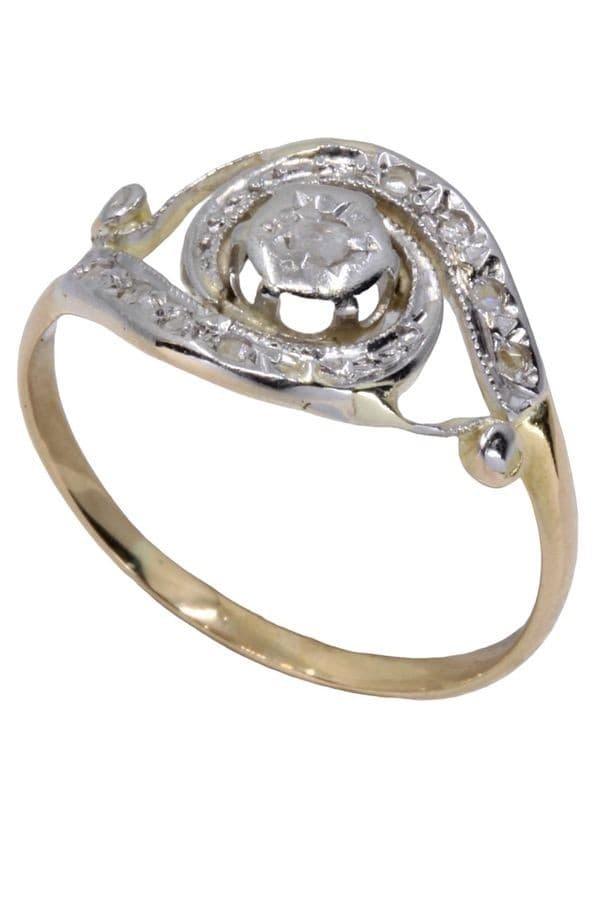 BAGUE TOURBILLON DIAMANTS ART-NOUVEAU — vue 6