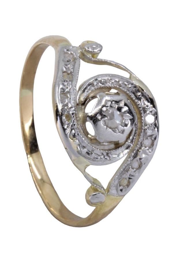 BAGUE TOURBILLON DIAMANTS ART-NOUVEAU — vue 5