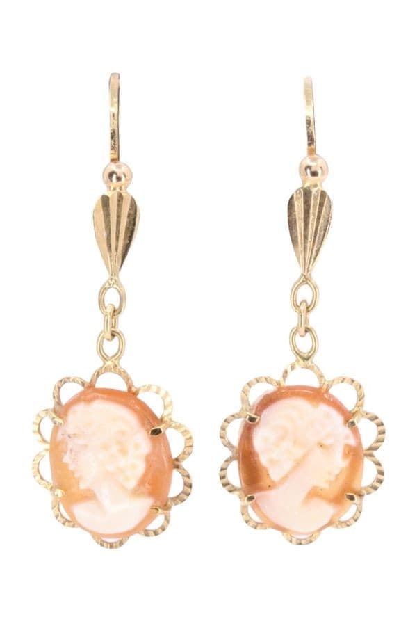 BOUCLES D'OREILLES PENDANTES CAMÉE — vue 1