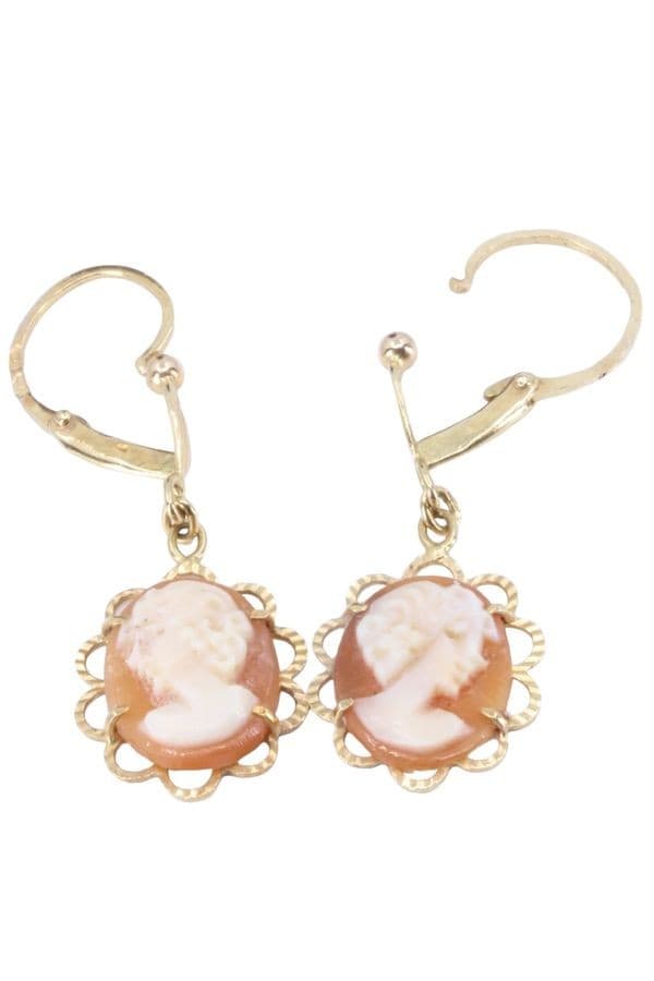BOUCLES D'OREILLES PENDANTES CAMÉE — vue 2