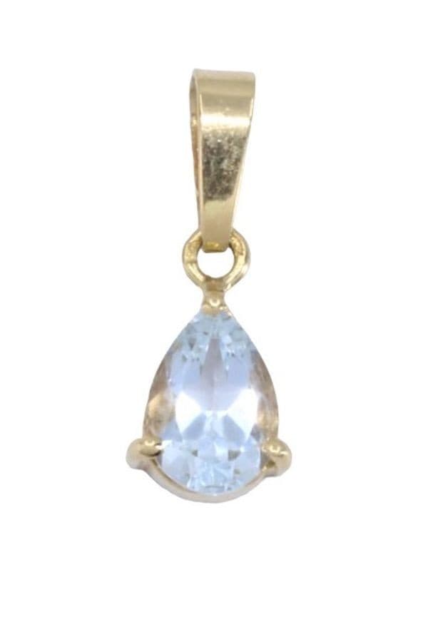 PENDENTIF MODERNE AIGUE-MARINE — vue 1