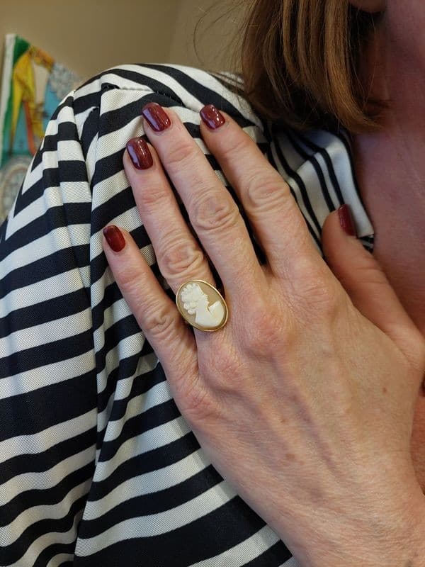 BAGUE MODERNE CAMÉE — vue 2