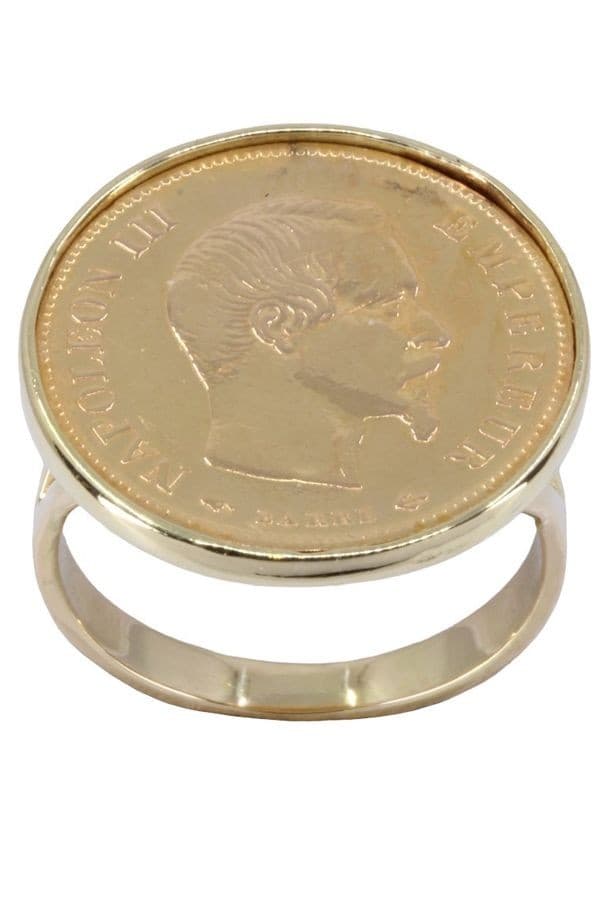 BAGUE PIÈCE 10 FRANCS NAPOLÉON III — vue 1