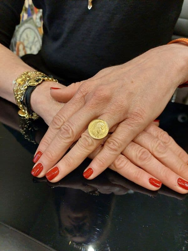BAGUE PIÈCE 10 FRANCS NAPOLÉON III — vue 2