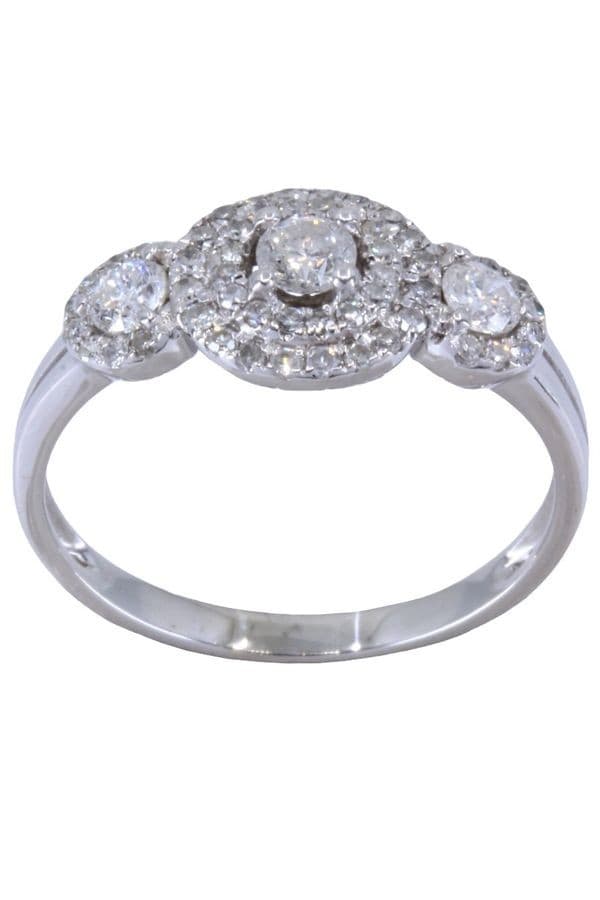 BAGUE MODERNE DIAMANTS — vue 1