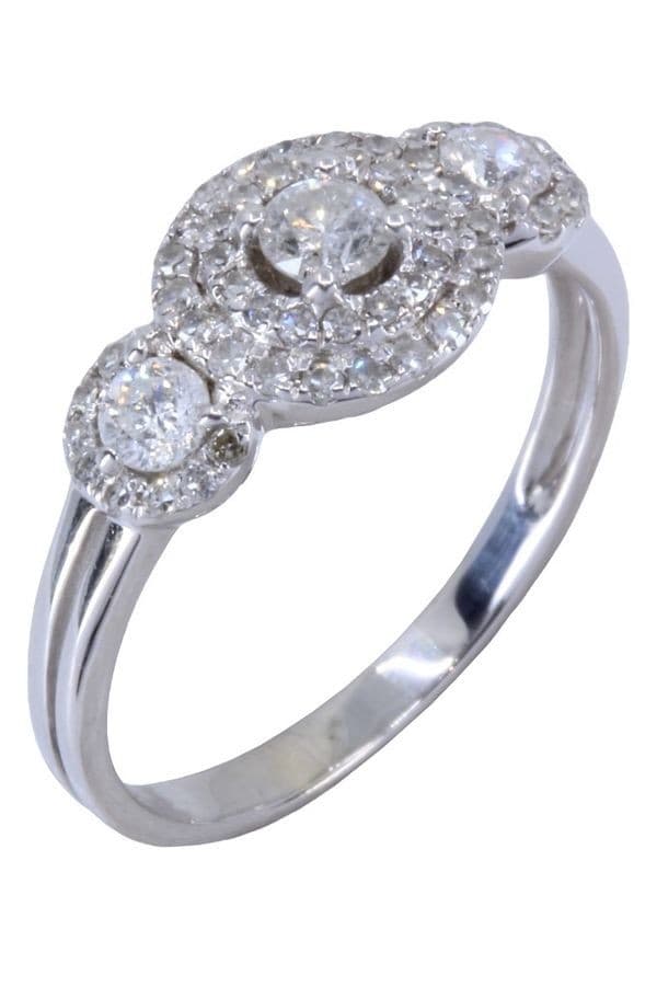 BAGUE MODERNE DIAMANTS — vue 4