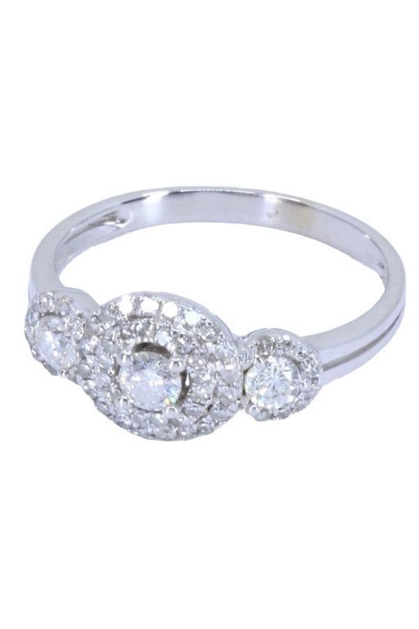 BAGUE MODERNE DIAMANTS — vue 3